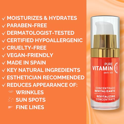 Noche Y Dia Vitamin C Serum for Mature Skin - Made in Spain - Anti Aging Formula Hydrates, Moisturizes, Firms - Targets Sun Spots, Fine Lines, Wrinkles - 30mL (1 fl oz) - Image 3