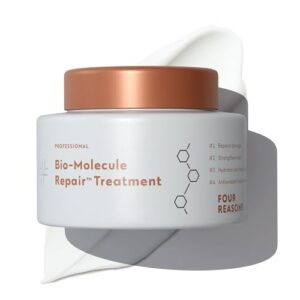 FOUR REASONS Bio-Molecule Repair Hair Mask for Damaged Hair – Hydrating & Deep Conditioning Hair Mask & Bond Repair Treatment for Dry, Frizzy, or Color Treated Hair – Vegan & Sulfate-Free