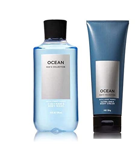 Bath & Body Works Men’s Collection Ultra Shea Body Cream & 2 in 1 Hair and Body Wash OCEAN. - Image 2