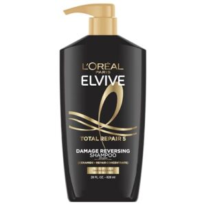 L’Oreal Paris Elvive Total Repair 5 Repairing Shampoo for Damaged Hair Shampoo with Protein and Ceramide for Strong Silky Shiny Healthy Renewed Hair 28 Fl Oz