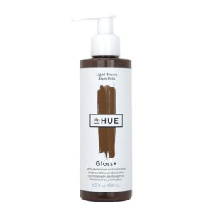 dpHUE Gloss+, Light Brown – 6.5 oz (8-12 Applications) – Semi-Permanent Hair Color & Conditioner – Lasts Up to Eight Washes – Paraben, SLS & SLES Sulfate Free – Vegan, Leaping Bunny Certified