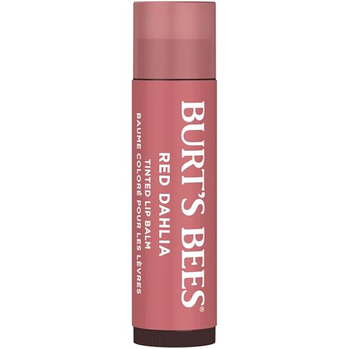 Burt’s Bees Lip Tint Balm with Long Lasting 2 in 1 Duo Tinted Balm Formula, Color Infused with Deeply Hydrating Shea Butter for a Natural Looking Buildable Finish, Fiery Red Dahlia (2-Pack) - Image 2