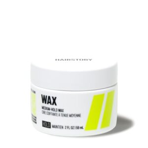 Hairstory Wax, Hair Styling Wax with Medium Hold, Ideal for All Hair Types, Adds Lift & Defines Curls, Smooths Flyaways, Baby Hairs, Edges & More, 1.75oz