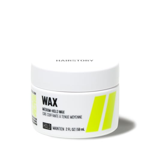 Hairstory Wax, Hair Styling Wax with Medium Hold, Ideal for All Hair Types, Adds Lift & Defines Curls, Smooths Flyaways, Baby Hairs, Edges & More, 1.75oz
