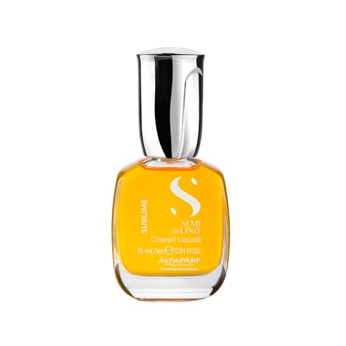 Alfaparf Milano Semi di Lino Sublime Cristalli Liquidi Hair Oil Serum with Thermal Protection – Anti Frizz Hair Serum & Smoothing Heat Protectant Spray with Vitamin E for Frizzy Hair (0.51 oz / 15 ml)