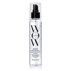 COLOR WOW Speed Dry Blow Dry Spray – Cut Blow Dry Time by 30% | Heat Protectant, Prevent Breakage | Cruelty-Free & Gluten-Free