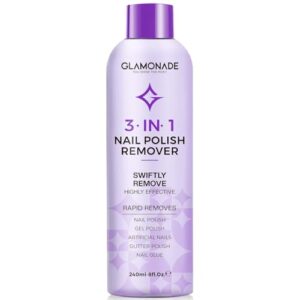 Acetone Nail Polish Remover: Professional Gel Polish Remover for Nails – Gel Nail Polish Remover for Removal of Gel/Glue/Artificial nail – with Grape Seed Oil for Gentle Removal(8 Fl Oz)