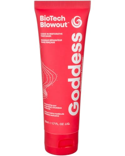 Biotech Blowout Leave-In Restorative Hair Mask 1.7 Fl Oz, Style & Heat Protectant (up to 450°F), 8-Hour Style, Frizz Control, for Damage Heat, Bleach, Colour & Chemical Stress, by Goddess Maintenance