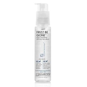 GIOVANNI ECO CHIC Frizz Be Gone – Super Smoothing Anti-Frizz Hair Serum, Adds Shine, Seals in Color, Infused with Natural Botanical Ingredients, Salon Quality, No Parabens – 2.75 oz (1 Pack)