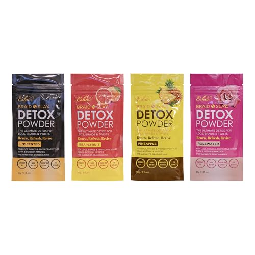 Esha Detox Kit – Hair & Scalp Wipes + Unscented Detox Powder – Scalp Cleanse & Buildup Care for Braids, Wigs, Weaves, Protective Styles - Image 2