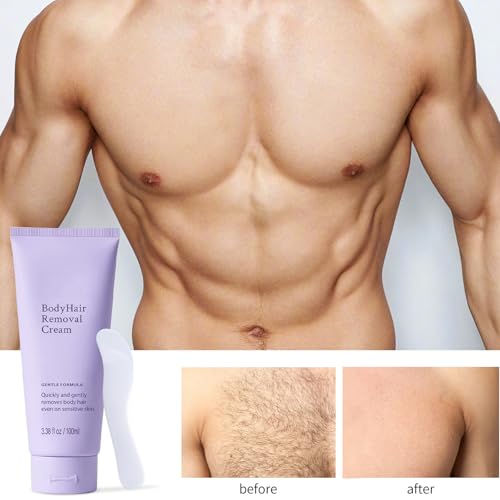 2 PCS Gentle Body Hair Removal Cream for Man & Women, 6.76 Fl Oz, Painless Flawless Depilatory Cream, Body Hairs Removal Cream with Spatula Applicator, Suitable for All Skin Types & Sensitive - Image 2