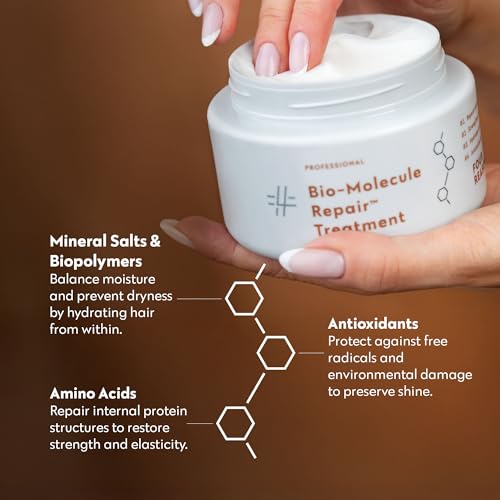 FOUR REASONS Bio-Molecule Repair Hair Mask for Damaged Hair – Hydrating & Deep Conditioning Hair Mask & Bond Repair Treatment for Dry, Frizzy, or Color Treated Hair – Vegan & Sulfate-Free - Image 4