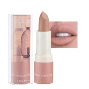 AKARY Matte Nude Lipstick, Bold & Intense Nudes Paper Tube Lipsticks Smooth Velvety Lip Gloss, Long Lasting Lip Stick Non-Stick Cup Not Fade Nude Lip Stick, Senior Matte Lip Makeup Gifts for Women and Girls