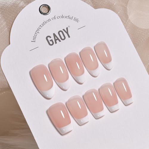 GAOY White Swirl Gel Nail Polish Art Liner, 12ml Classic Color Nail Paint Design with Thin Brush, UV Light Cure for DIY French Manicure at Home - Image 4