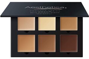Aesthetica Cosmetics Cream Contour and Highlighting Makeup Kit – Contouring Foundation/Concealer Palette – Vegan & Cruelty Free – Step-by-Step Instructions Included