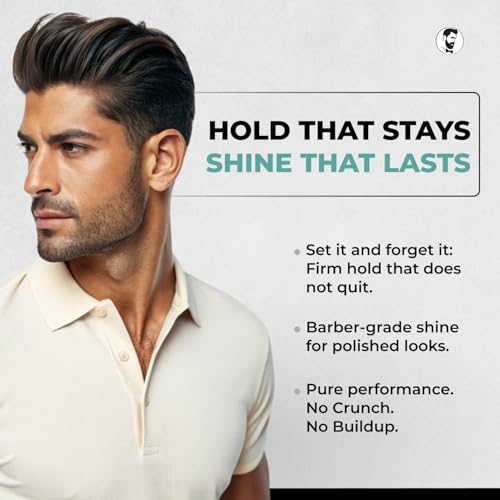 Gentlemen Republic 32oz Refined Hair Gel with Pump for Men – Premium Gel For Men Humidity Resistant & Alcohol-Free – All Day Shine and Hold for All Hair Types and Never Flakes – Made in the USA - Image 4