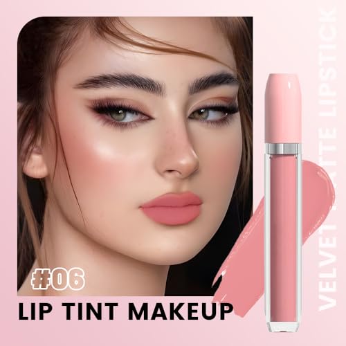 BINGBRUSH Super Matte Longwear No-Budge Stay On Smudge Proof Liquid Lipstick Long Lasting Makeup for Women,Highly Pigmented Color and Instant Shine, Cheeky - Image 2