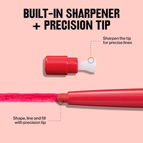 Revlon Colorstay Lip Liner Makeup with Built-in-Sharpener, Longwear Rich Colors, Smooth Application, 630 Nude, 0.01 oz - Image 4