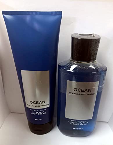 Bath & Body Works Men’s Collection Ultra Shea Body Cream & 2 in 1 Hair and Body Wash OCEAN. - Image 3