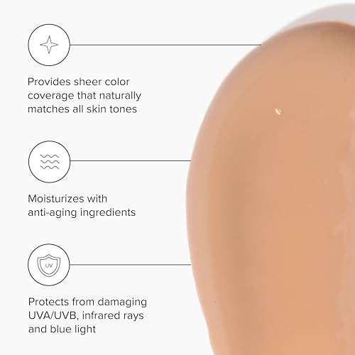 DRMTLGY Anti-Aging Tinted Moisturizer with SPF 46. Universal Tint. All-In-One Light Coverage Dewy Tinted Face Sunscreen with Broad Spectrum Protection Against UVA and UVB Rays. 1.7 oz, 2 pack - Image 5