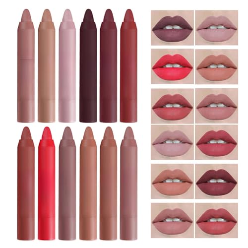 Agrifilm Matte Velvet Lipstick Lip Crayon Nourishing Non-Stick Cup Lip Stain Lip Gloss,Long-lasting Waterproof Lip Stick Lip Makeup for Women (3) - Image 3
