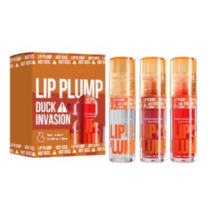 3 Colors Duck Lip Plumper Gloss, Hydrating Glitter Shine Primer Lip Tint, Non-Sticky Korean Plumping Lip Oil, Moisturizing Tinted Lip Balm for Sexy, Glossy Lips (Set A, 3pcs/set)