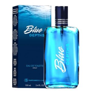 PB ParfumsBelcam Blue Depths Eau de Toilette Fragrance Spray – 3.4 Fl Oz. Fresh Aquatic Cologne for Men with Crisp Citrus, Warm Musk & Amber Scent, Crafted with Premium Oils for Day & Night Use