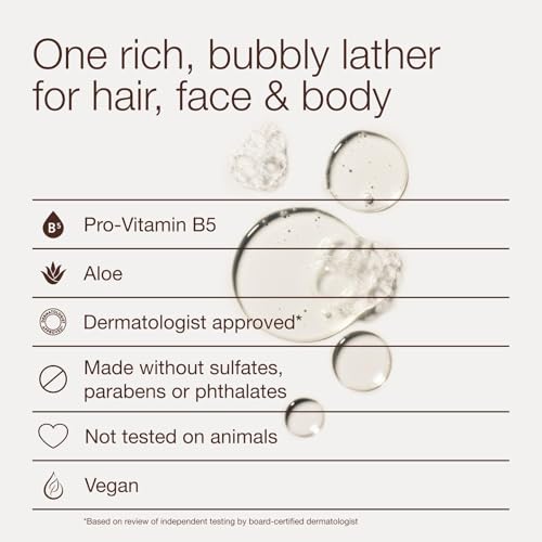Bath & Body Works 3-in-1 Hair, Face & Body Wash for Men – Mahogany Teakwood Scent, Men’s Shampoo & Cleanser with Pro-Vitamin B5 & Aloe, Warm Woodsy & Masculine Scent, 10 fl oz – 1 Pack - Image 4
