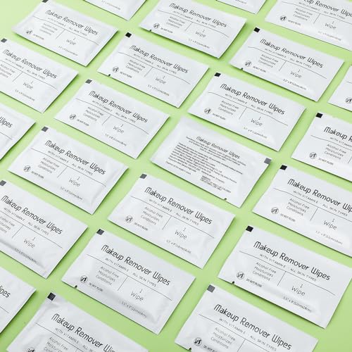 150 Pcs Makeup Remover Wipes Bulk Waterproof Makeup Wipes Individually Wrapped Face Wipes for Women Gentle Facial Cleansing Towelettes for Travel Hotel Skin Mascara Lipstick Oil Dirt (White) - Image 4