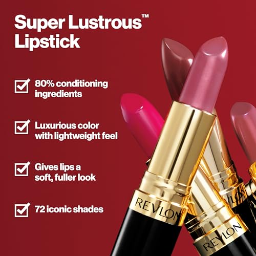 Revlon Super Lustrous Lipstick, Creamy Formula For Soft, Fuller-Looking Lips, Moisturized Feel, 628 Peach Me, 0.15 oz - Image 2