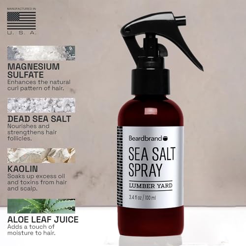 Beardbrand Sea Salt Spray for Men – Hair Texture Spray Adds Instant Volume, For Lightweight Natural Textured Look, Lumber Yard Scent, Achieve Effortless Style & All-Day Hold - Image 2