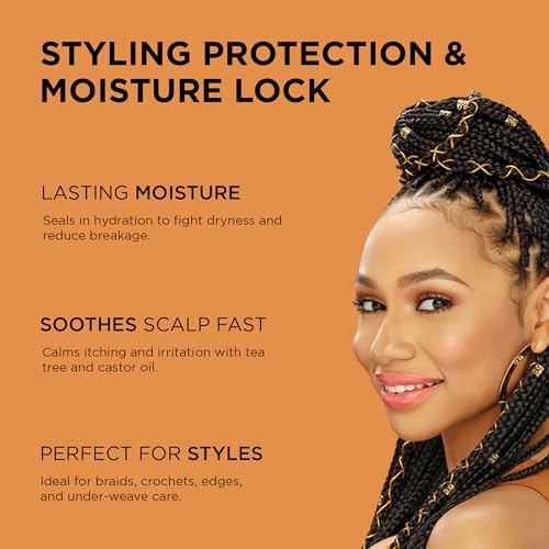 African Pride Black Castor Miracle Hair & Scalp Sealing Oil – Hair Oil with Black Castor, Tea Tree & Soybean Oil for Moisture Lock, Scalp Relief & Growth Support | 6oz - Image 2