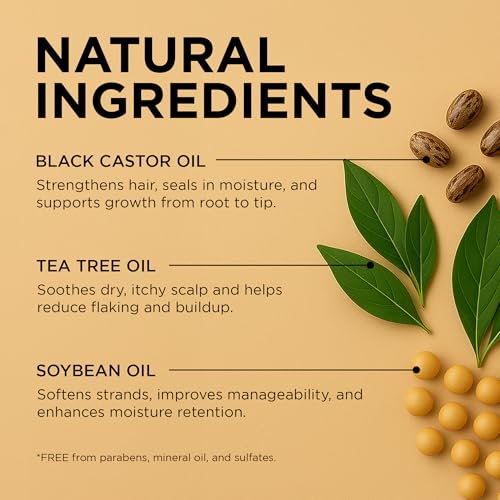 African Pride Black Castor Miracle Hair & Scalp Sealing Oil – Hair Oil with Black Castor, Tea Tree & Soybean Oil for Moisture Lock, Scalp Relief & Growth Support | 6oz - Image 3