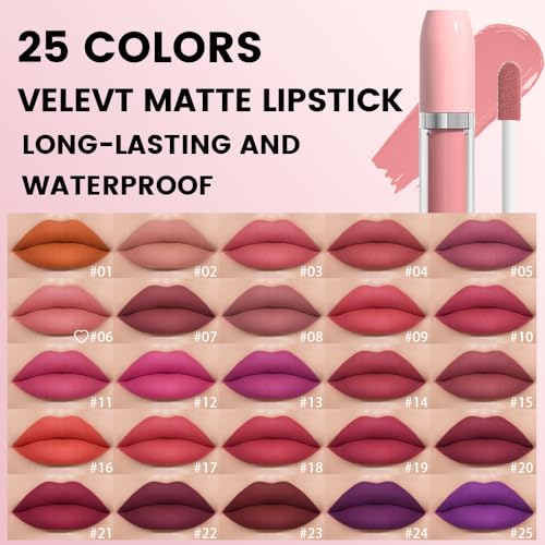 BINGBRUSH Super Matte Longwear No-Budge Stay On Smudge Proof Liquid Lipstick Long Lasting Makeup for Women,Highly Pigmented Color and Instant Shine, Cheeky - Image 3