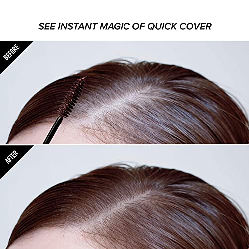 RED by KISS Quick Cover Root Touch Up Rescue (Dark Brown), Mascara Natural Water-Resistant Temporary Gray Concealer Cover Up Brush for Hair Mustache & Beard, Formulated with Jojoba Oil - Image 3