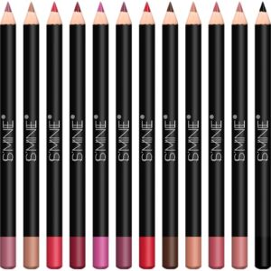IS’MINE Matte Lip Liner Set – 12 Assorted Colors High Pigmented Natural Lip Makeup Soft Pencils Longwear Smooth Ultra Fine (Color Set -1)