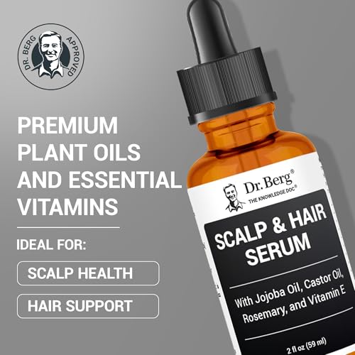 Dr. Berg Scalp & Hair Serum (Improved Formula) with Vitamin D3 & E – Clinically Tested, Paraben- and Sulfate-Free Hair Oil for Women & Men – Includes Rosemary Oil, Castor Oil & Jojoba Oil – 2 Fl oz - Image 3