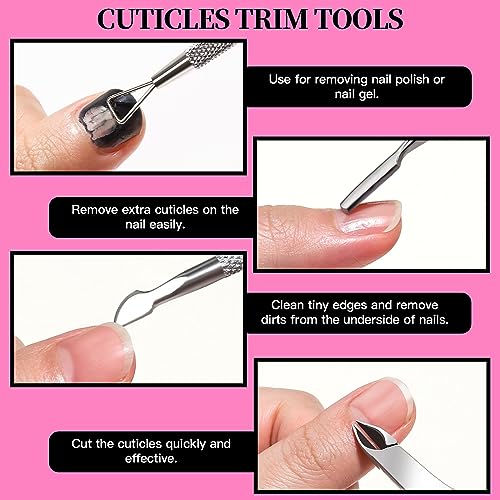 FANDAMEI Nail Care Kit, Nail Files 100/180, Nail Buffer Block, Cuticle Nippers, Cuticle Trimmer, Cuticle Pusher, Nail Tools, Nail Kit, Pedicure & Manicure Tools, Nail Prep Kit, Manicure Kit for Women - Image 4