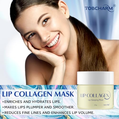 Lip Sleeping Mask (20g), Collagen Lip Mask Overnight, Lip Plumper with Hyaluronic Acid, Peptide Complex Lip Balm for Lip Wrinkle Repair and Plumping, Natural Hydration for Smooth Lips - Image 2