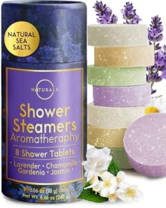 Shower Steamers Aromatherapy – Birthday Gifts for Women and Men – Shower Bombs Aromatherapy, Spa Day Essentials, Relaxation Spa Gifts – Self Care Stocking Stuffers (Lavender 8 Count)