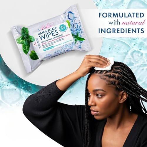 5 Packs, Esha Hair & Scalp Wipes – No-Rinse Waterless Cleansing Wipes for Braids, Wigs & Scalp Care – Removes Sweat, Odor & Product Buildup – Protective Style Essential - Image 4