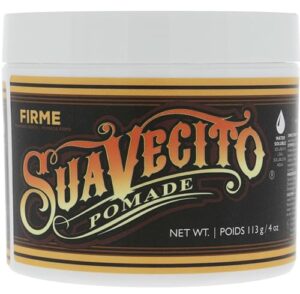 Suavecito Pomade Firme (Strong) Hold 4 oz, 1 Pack – Pomade For Men – Medium Shine Water Based Wax Like Flake Free Hair Gel – Easy To Wash Out – All Day Hold For All Hair Styles