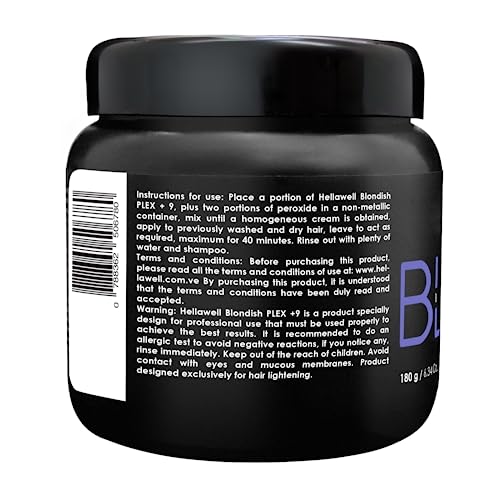 BLONDISH PLEX + 9 Hair Bleaching Powder, Plex Hair Bleach, Highlights, Hair Lightener, Lightens more than 9 Tones, 180gr, 6.34 oz - Image 4