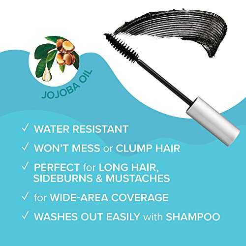 RED by KISS Quick Cover Root Touch Up Rescue (Dark Brown), Mascara Natural Water-Resistant Temporary Gray Concealer Cover Up Brush for Hair Mustache & Beard, Formulated with Jojoba Oil - Image 4