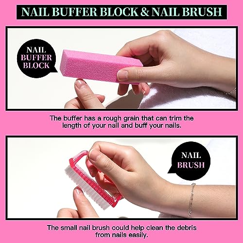 FANDAMEI Nail Care Kit, Nail Files 100/180, Nail Buffer Block, Cuticle Nippers, Cuticle Trimmer, Cuticle Pusher, Nail Tools, Nail Kit, Pedicure & Manicure Tools, Nail Prep Kit, Manicure Kit for Women - Image 3