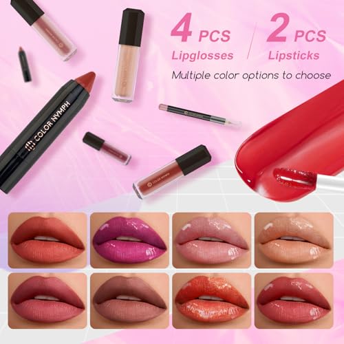 Color Nymph Starter Makeup Kit for Tweens Girls, Train Case for Women Full Kit with Eye Shadow, Lipstick, Blush, Brushes, Lipgloss, Mascara, Brow Wax and Mirror Pink Full Starter Cosmetics Set - Image 3