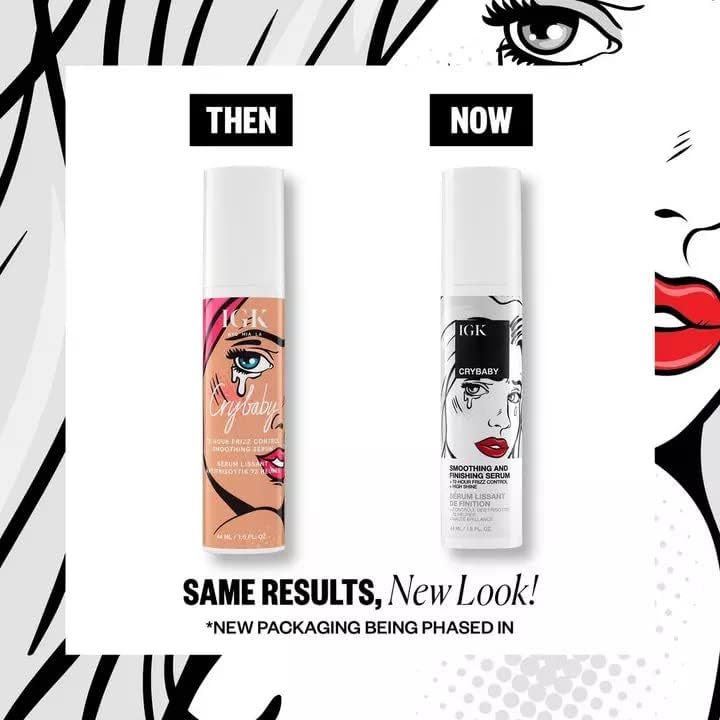 IGK CRYBABY Smoothing & Finishing Serum | High Shine + Frizz Control + Lightweight | Vegan + Cruelty Free | 1.5 Oz - Image 2