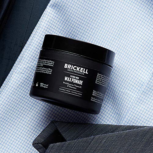 Brickell Men’s Products Flexible Hold Wax Pomade for Men, Natural and Organic Irritation Free Natural Shine Hair Styling Product, 2 Ounce, Scented - Image 2